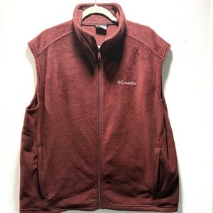 Columbia Mean Steens Mountain Fleece Winter Outdoors Vest‎ w/ Pockets Size XL